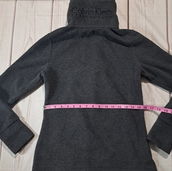 Calvin Klein Performance Fleece Zip Up Extra Small Shacket Sweater Jacket - Picture 11 of 12